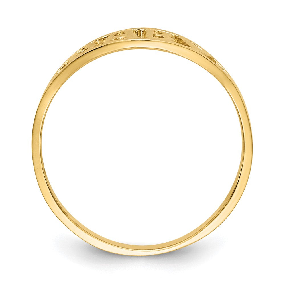 14K Yellow Gold Polished Baby Ring
