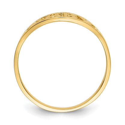 14K Yellow Gold Polished Baby Ring