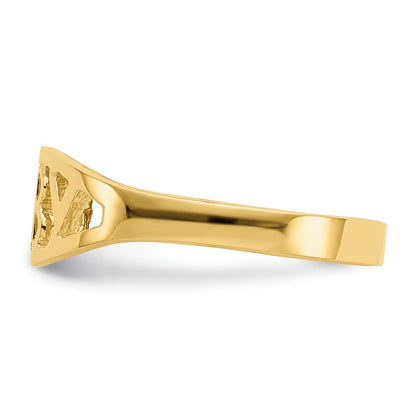 14K Yellow Gold Polished Baby Ring