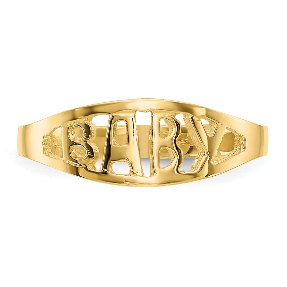 14K Yellow Gold Polished Baby Ring