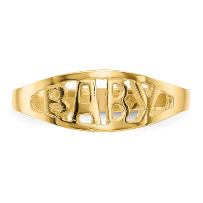 14K Yellow Gold Polished Baby Ring