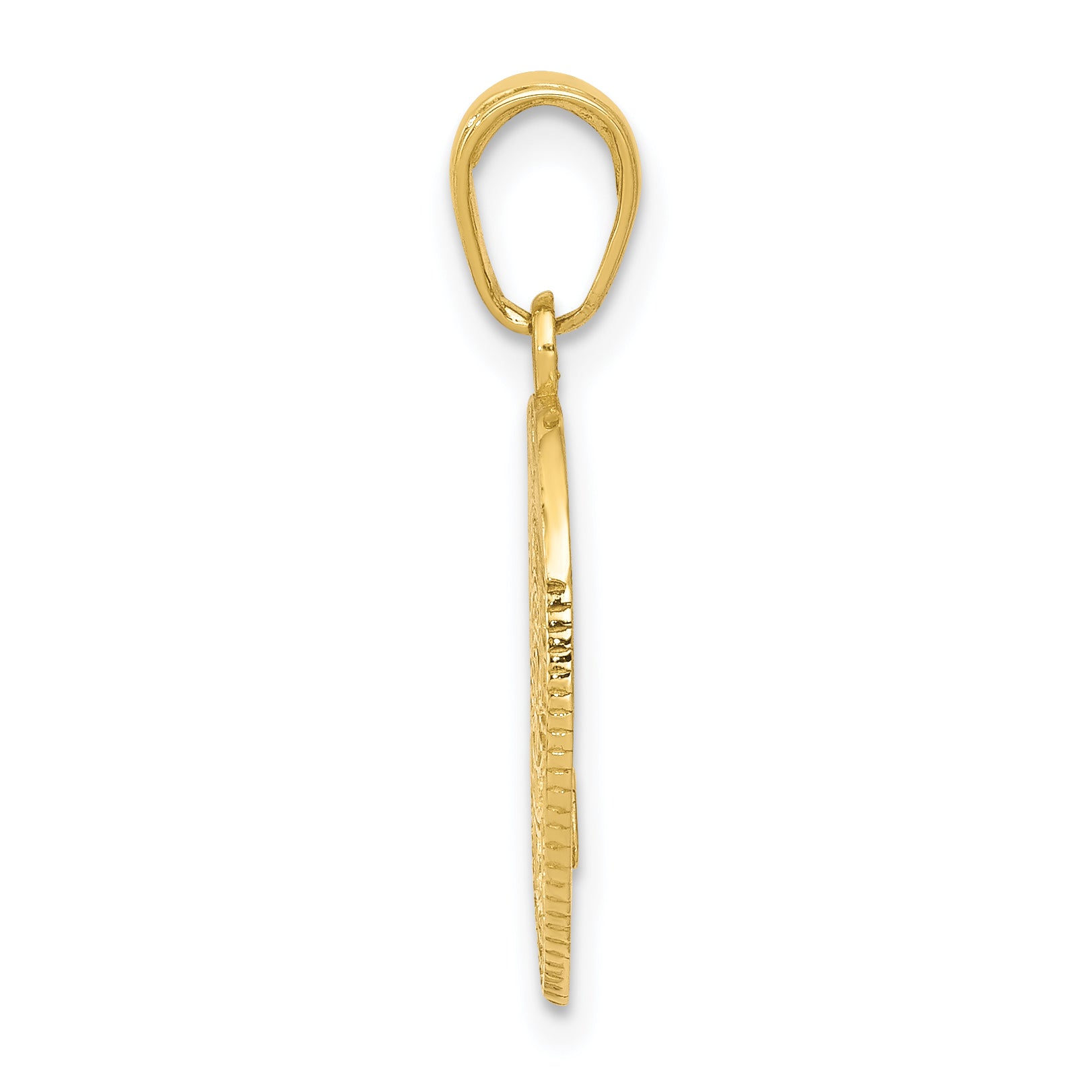 14K Yellow Gold Police Officer Badge Pendant