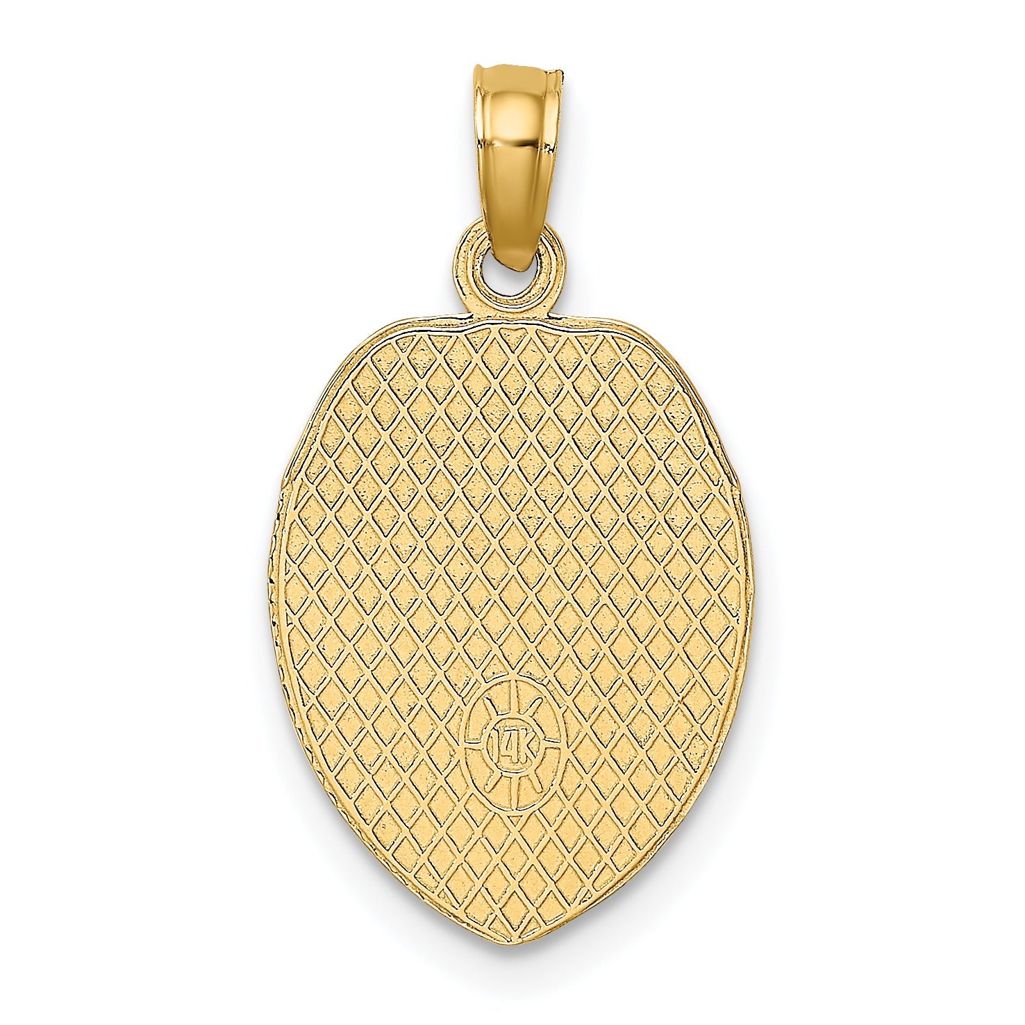 14K Yellow Gold Police Officer Badge Pendant