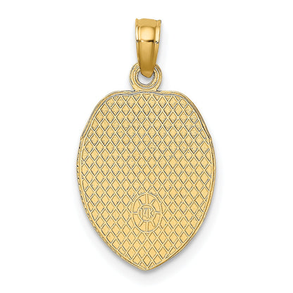 14K Yellow Gold Police Officer Badge Pendant