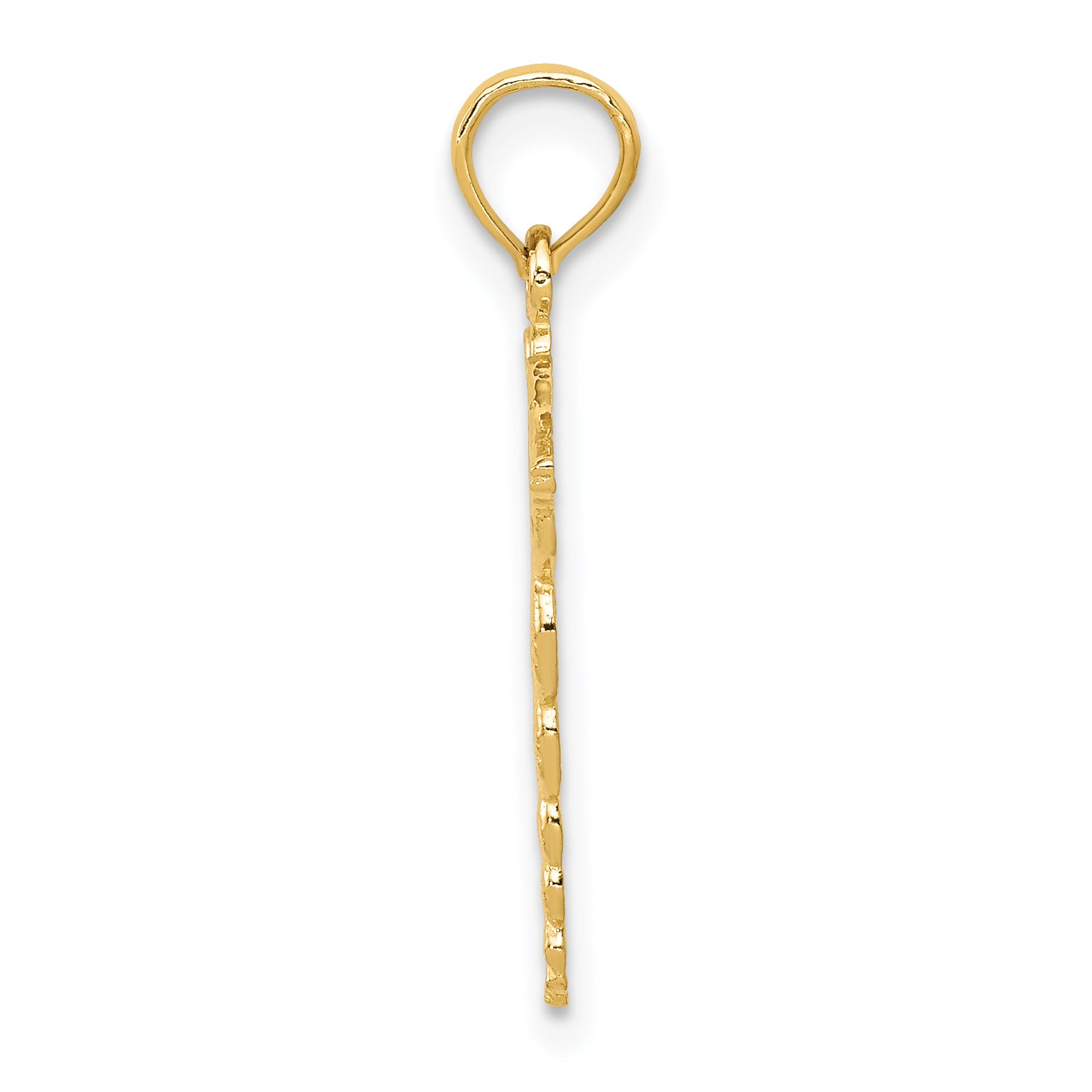 14K Yellow Gold Caduceus Pendant