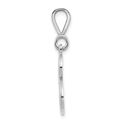 10K White Gold 10Kw Filigree Initial B Pendant