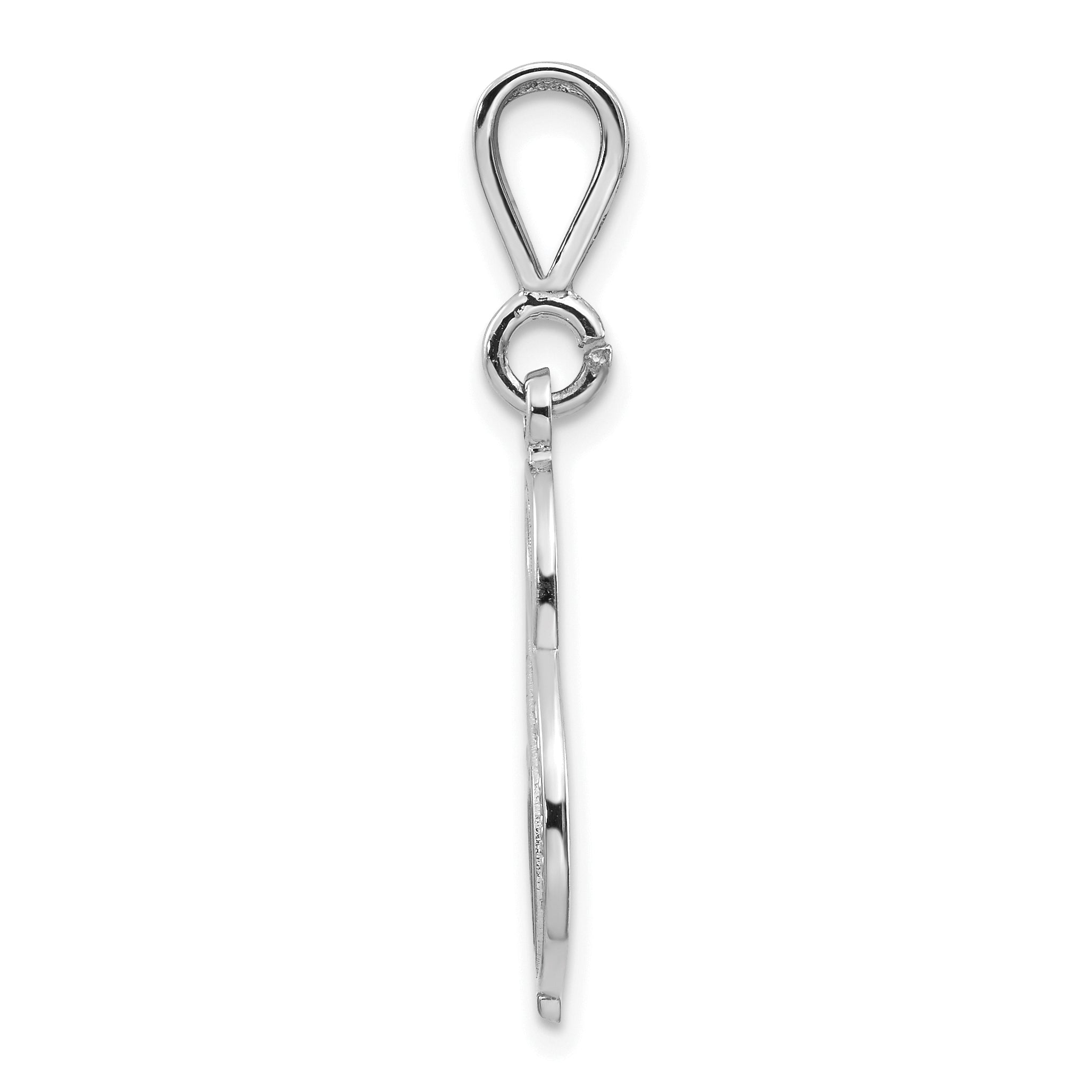 10K White Gold 10Kw Filigree Initial S Pendant