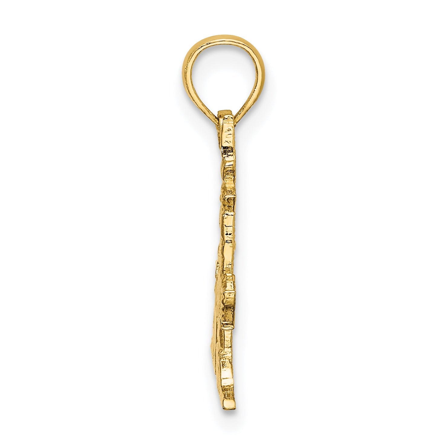 14K Yellow Gold Lighthouse Charm