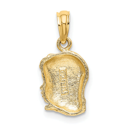 14K Yellow Gold Girl Head Charm