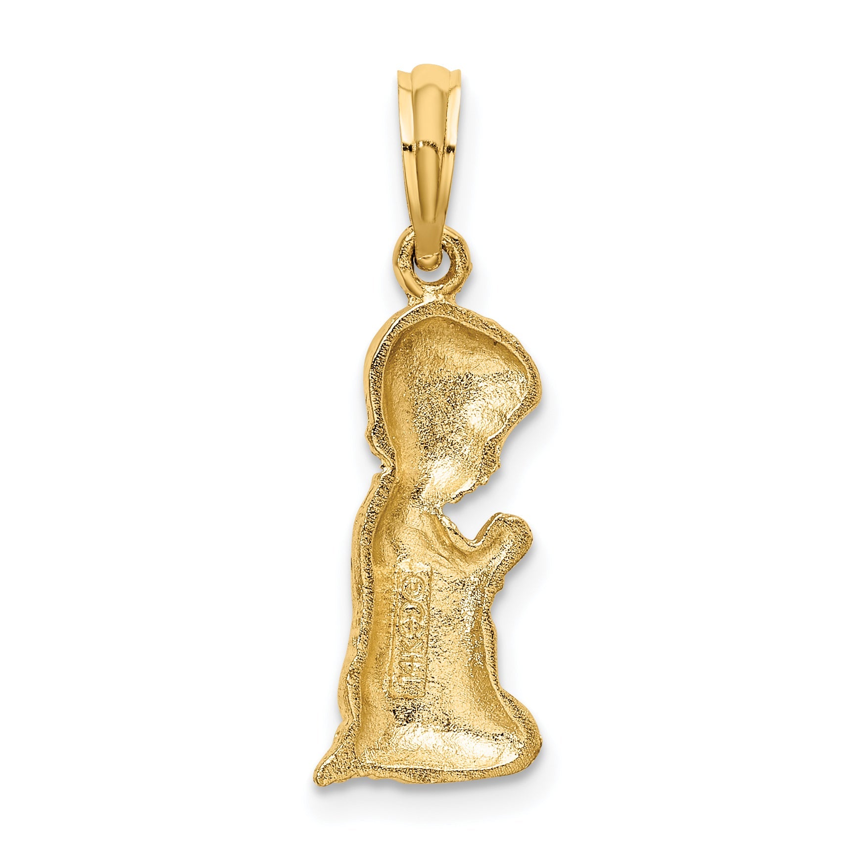 14K Yellow Gold Praying Boy Charm