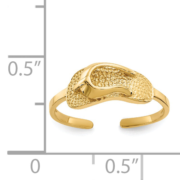 14K Yellow Gold Sandal Toe Ring