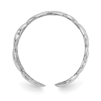 14K White Gold Heart Toe Ring
