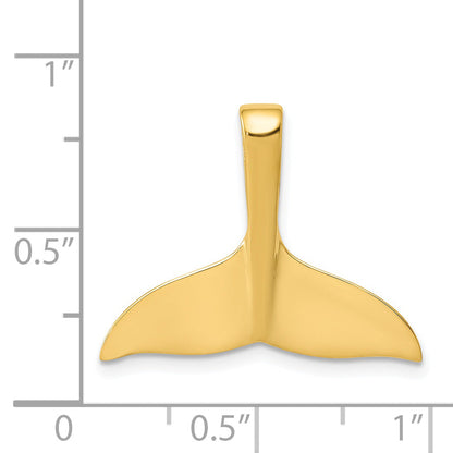 14K Yellow Gold Whale Tail Chain Slide