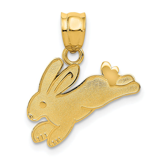 14K Yellow Gold Rabbit Charm
