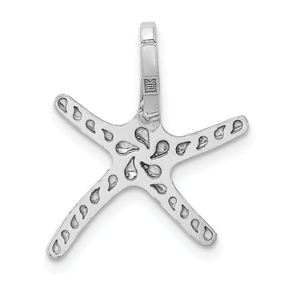 14K White Gold Starfish Chain Slide