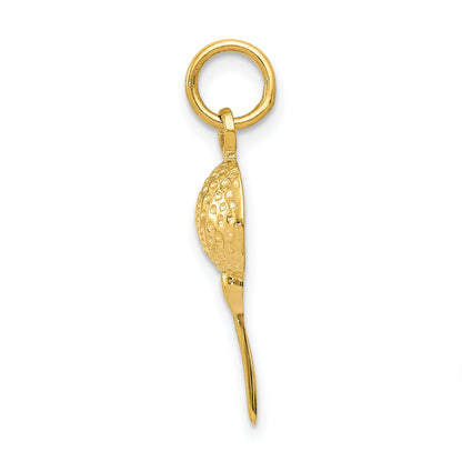 14K Yellow Gold Golf Ball Charm