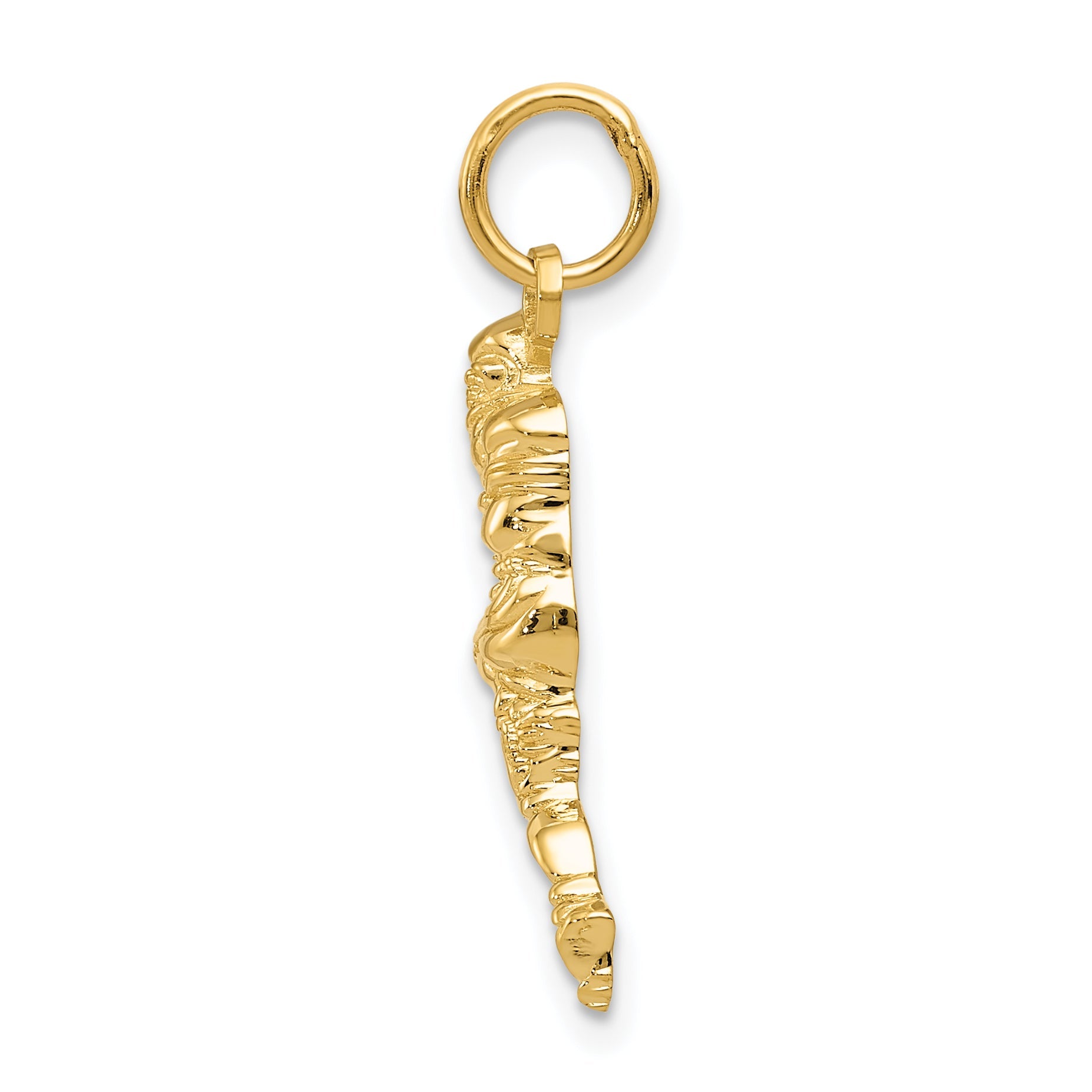 14K Yellow Gold Football Player Charm