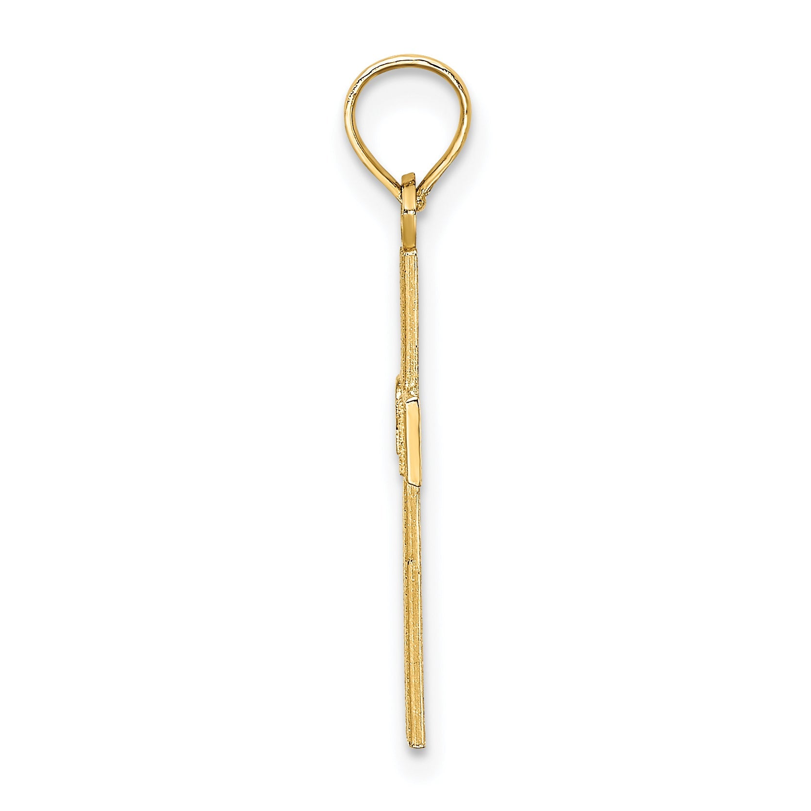 14K Yellow Gold Rn Cross Charm