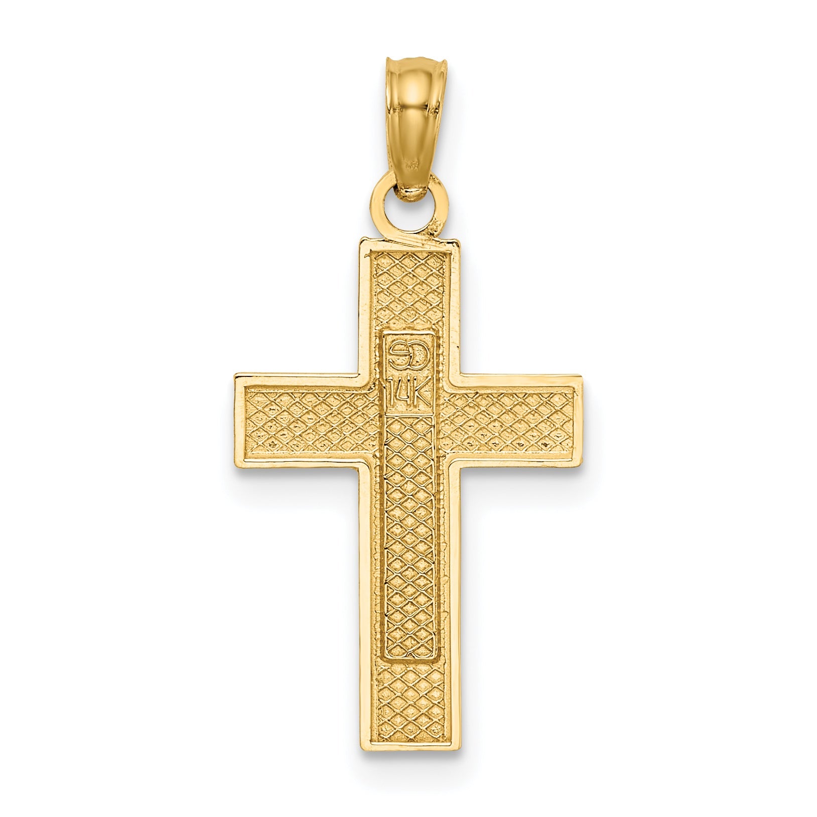 14K Yellow Gold Nurse Cross Charm