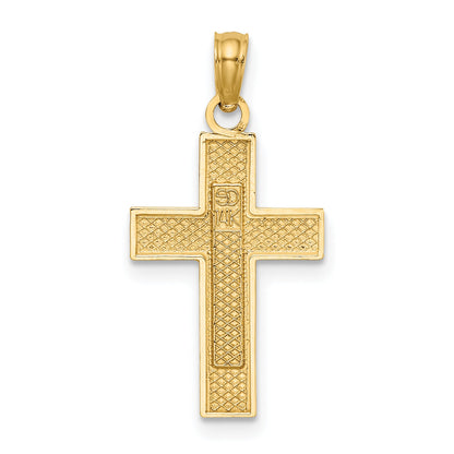 14K Yellow Gold Nurse Cross Charm