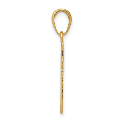 14K Yellow Gold Polished Cross Pendant