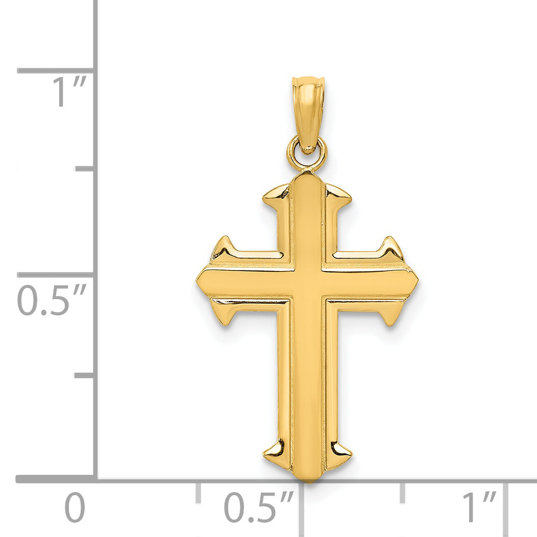 14K Yellow Gold Passion Cross Pendant