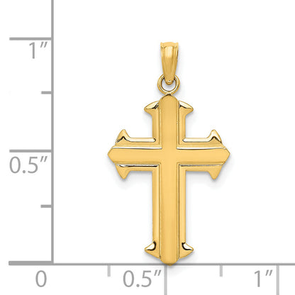 14K Yellow Gold Passion Cross Pendant
