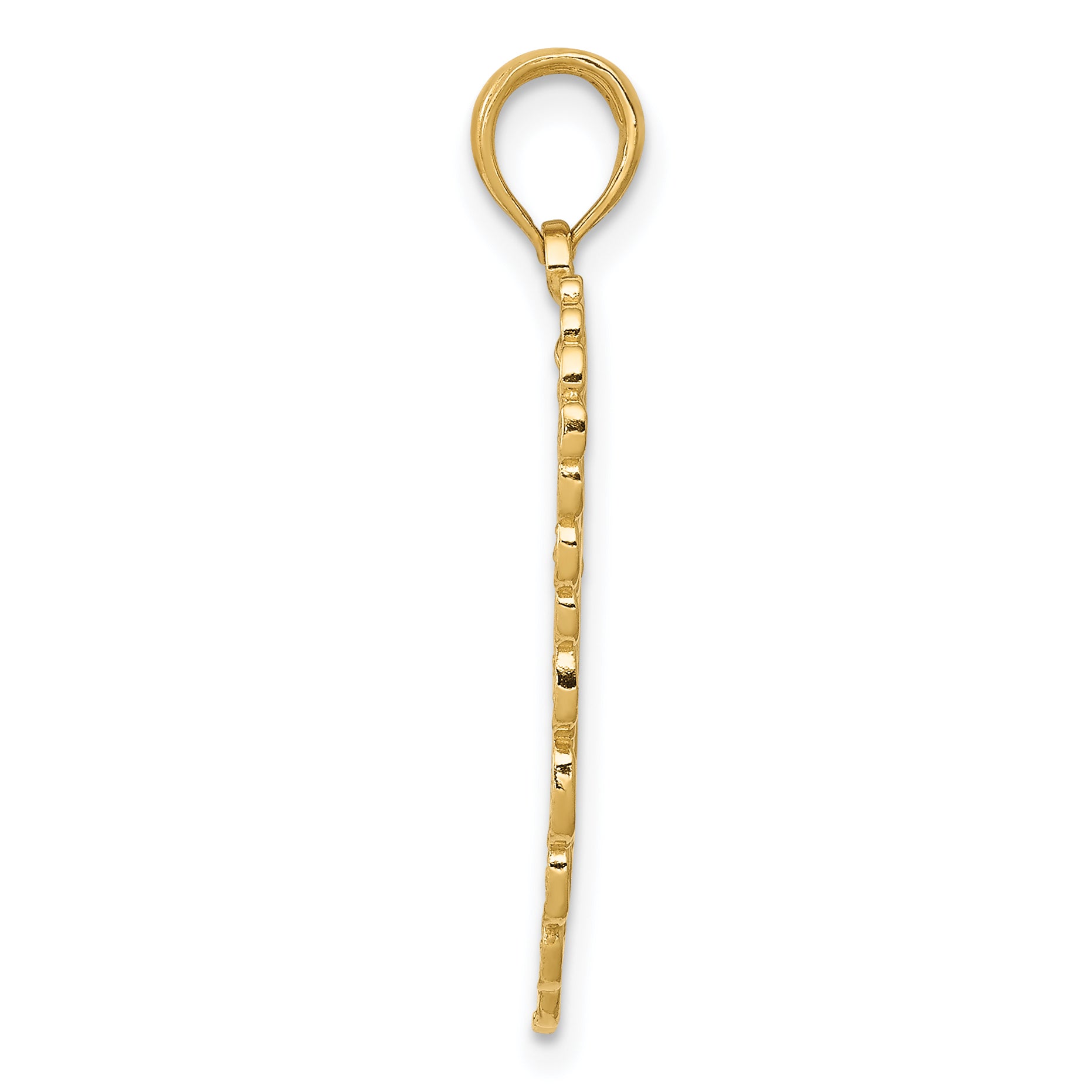 14K Yellow Gold Angel Wing Pendant