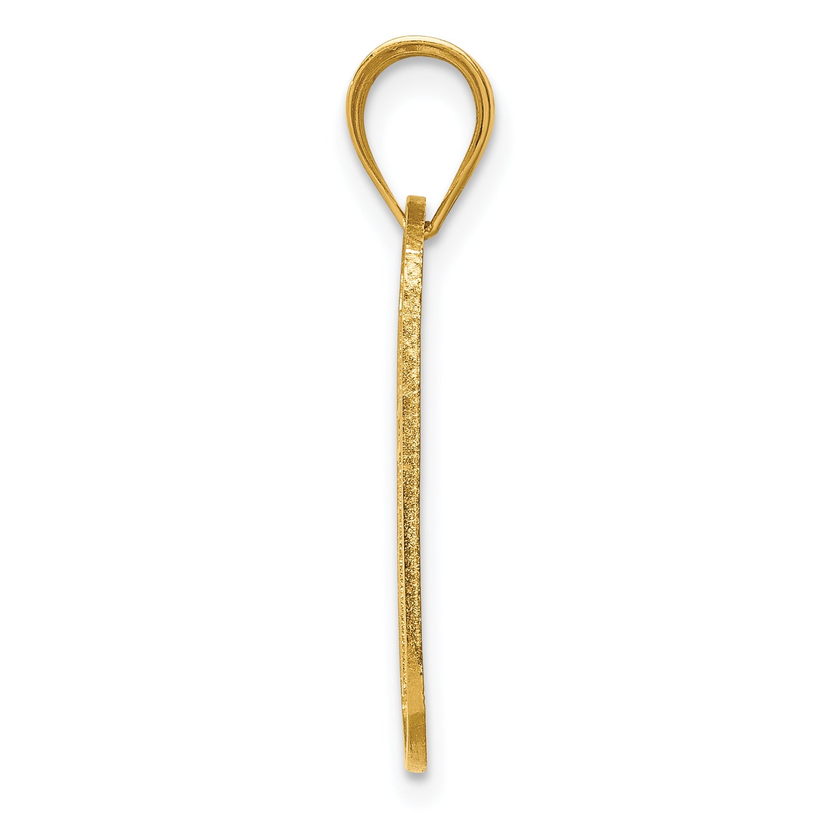 14K Yellow Gold Polished Cross Cut-Out Pendant