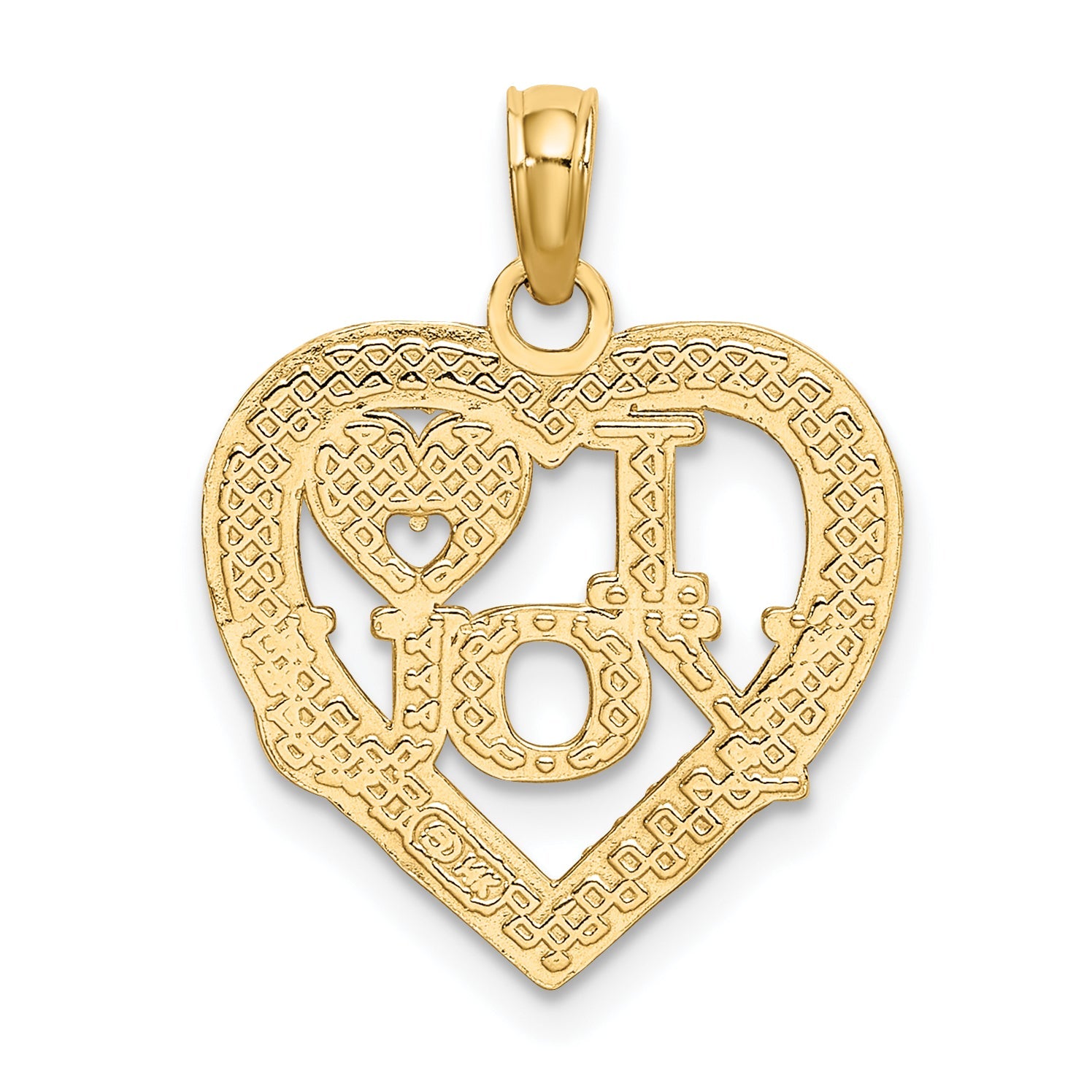 14K Yellow Gold I Heart You Charm