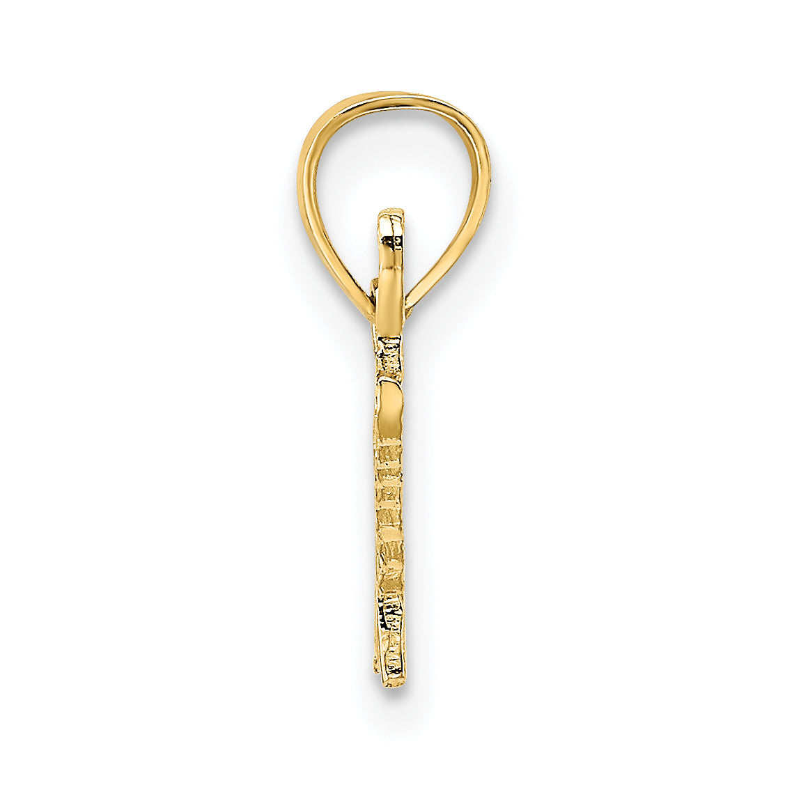 14K Yellow Gold Polished And Textured Special Charm