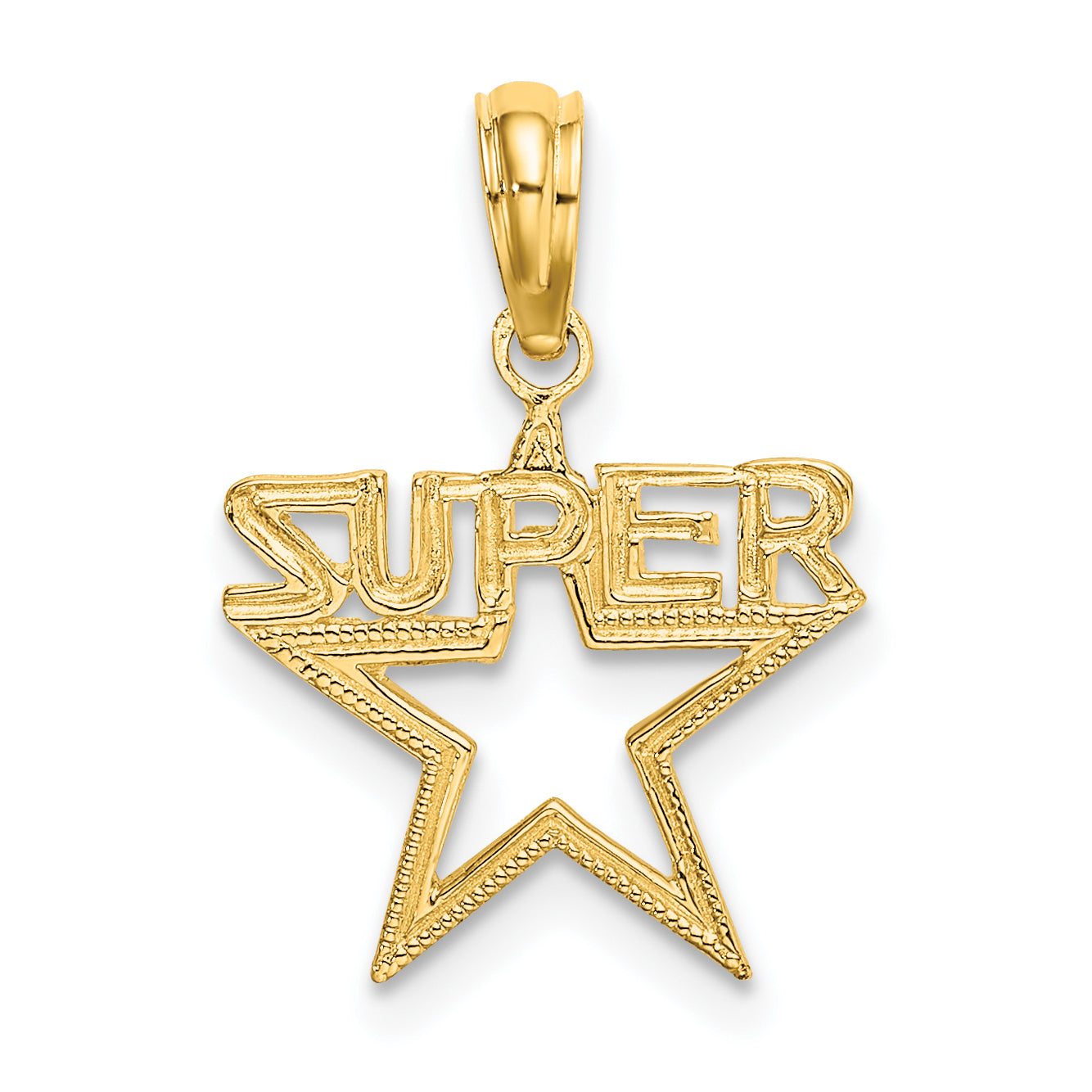 14K Yellow Gold Super Star Charm