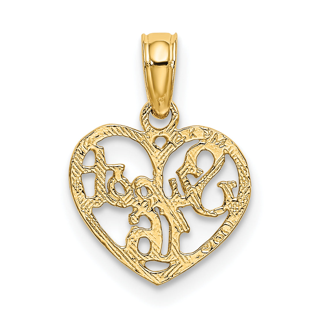 14K Yellow Gold Sweet 16 In Heart Charm