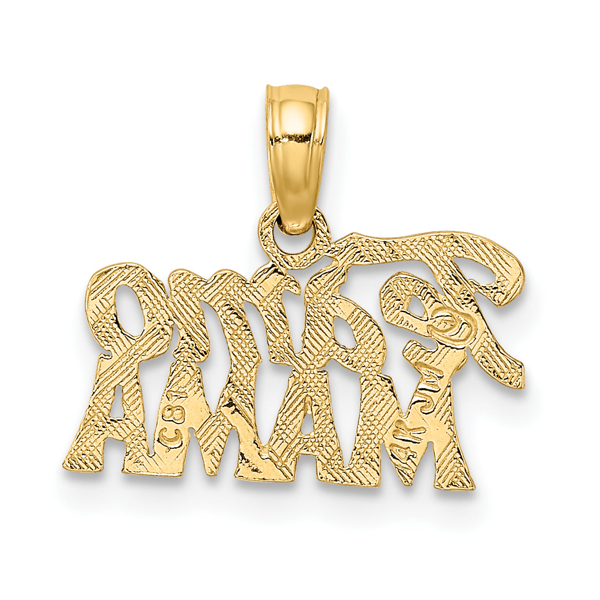 14K Yellow Gold Te Amo Mama Charm