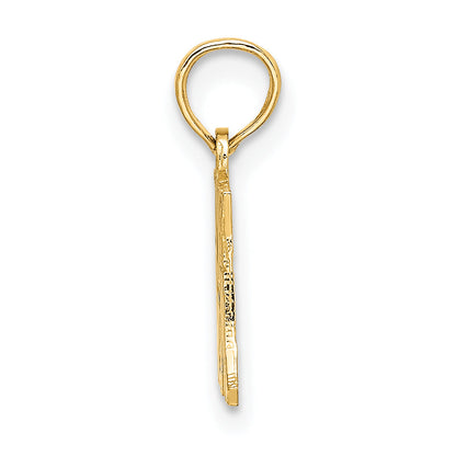 14K Yellow Gold I Heart My Mom Charm