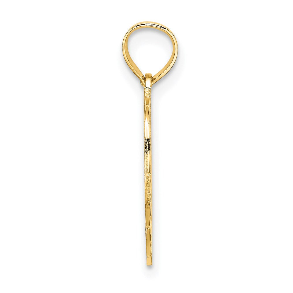 14K Yellow Gold Mom In Heart Charm