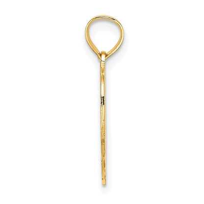 14K Yellow Gold Mom In Heart Charm