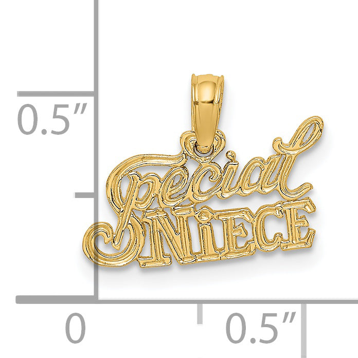 14K Yellow Gold Special Niece Charm