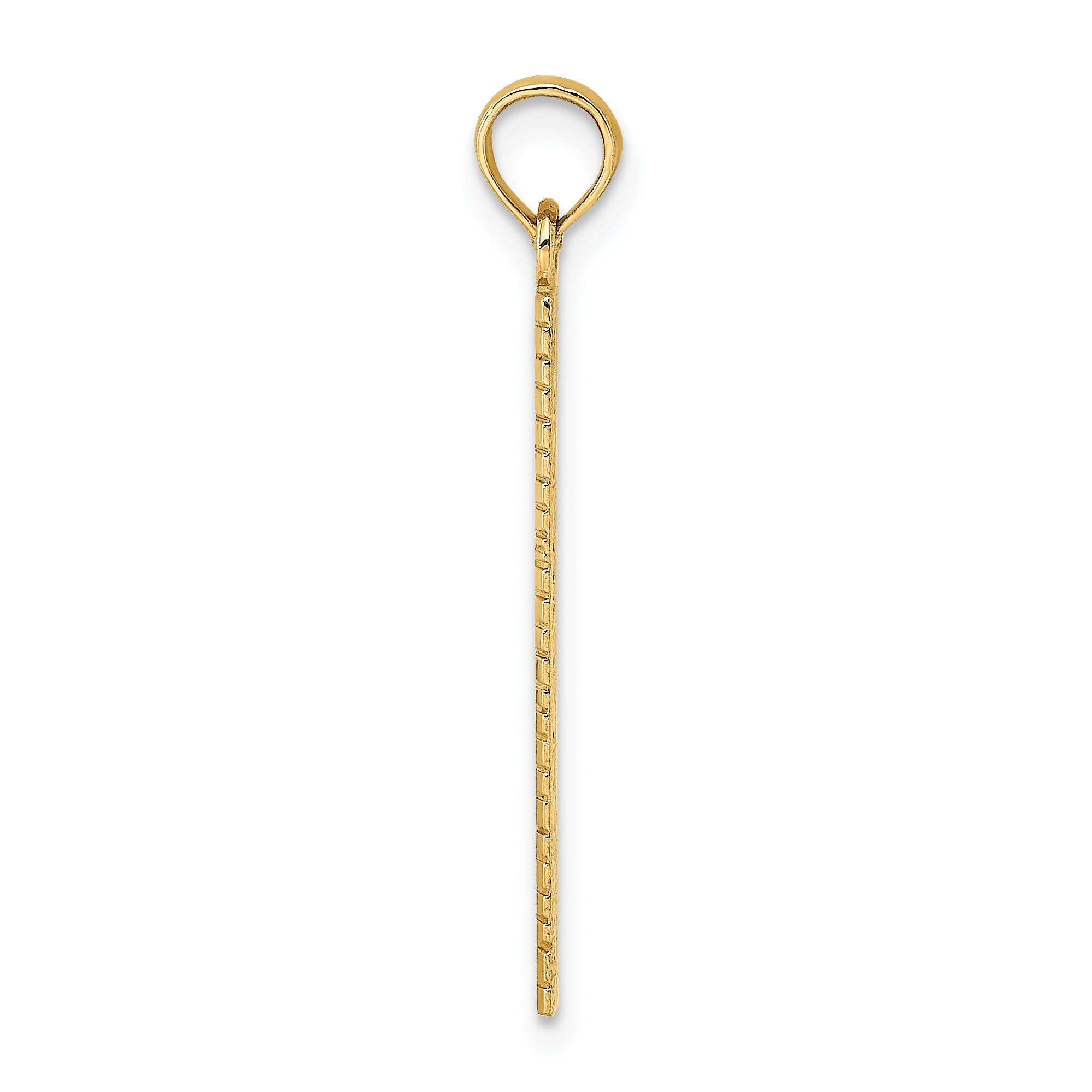 14K Yellow Gold Six Inch Ruler Charm