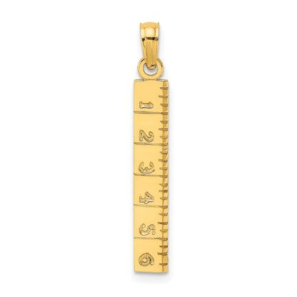 14K Yellow Gold Six Inch Ruler Charm