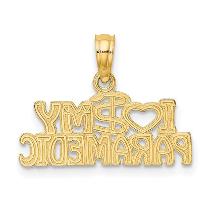 14K Yellow Gold I Heart My Paramedic Charm