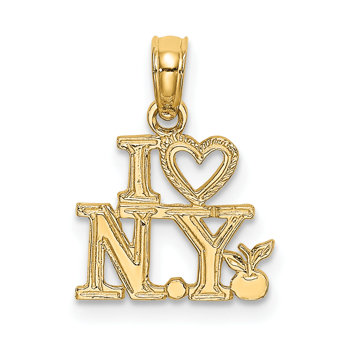 14K Yellow Gold I Heart Ny Charm