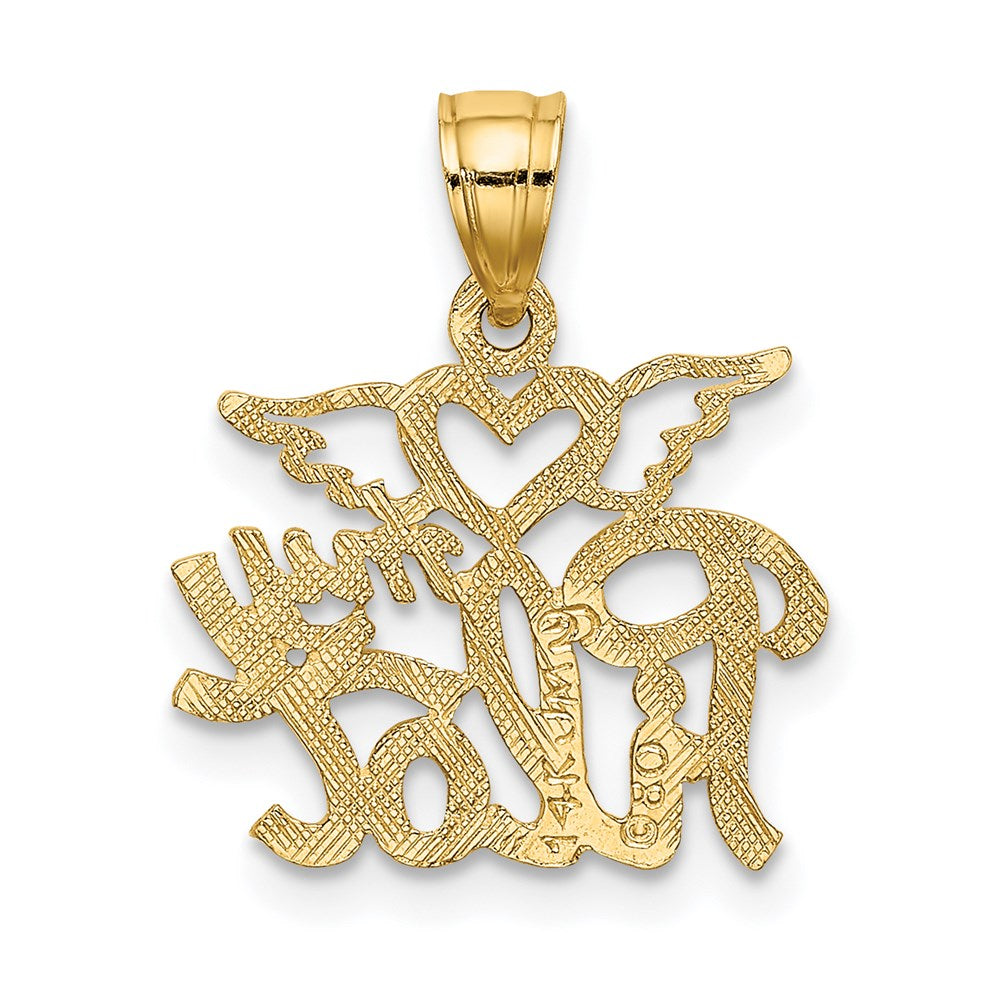 14K Yellow Gold Heart My Pilot Charm