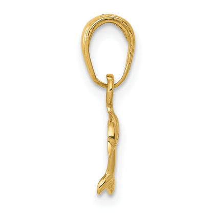 14K Yellow Gold Mini Dolphin Pendant