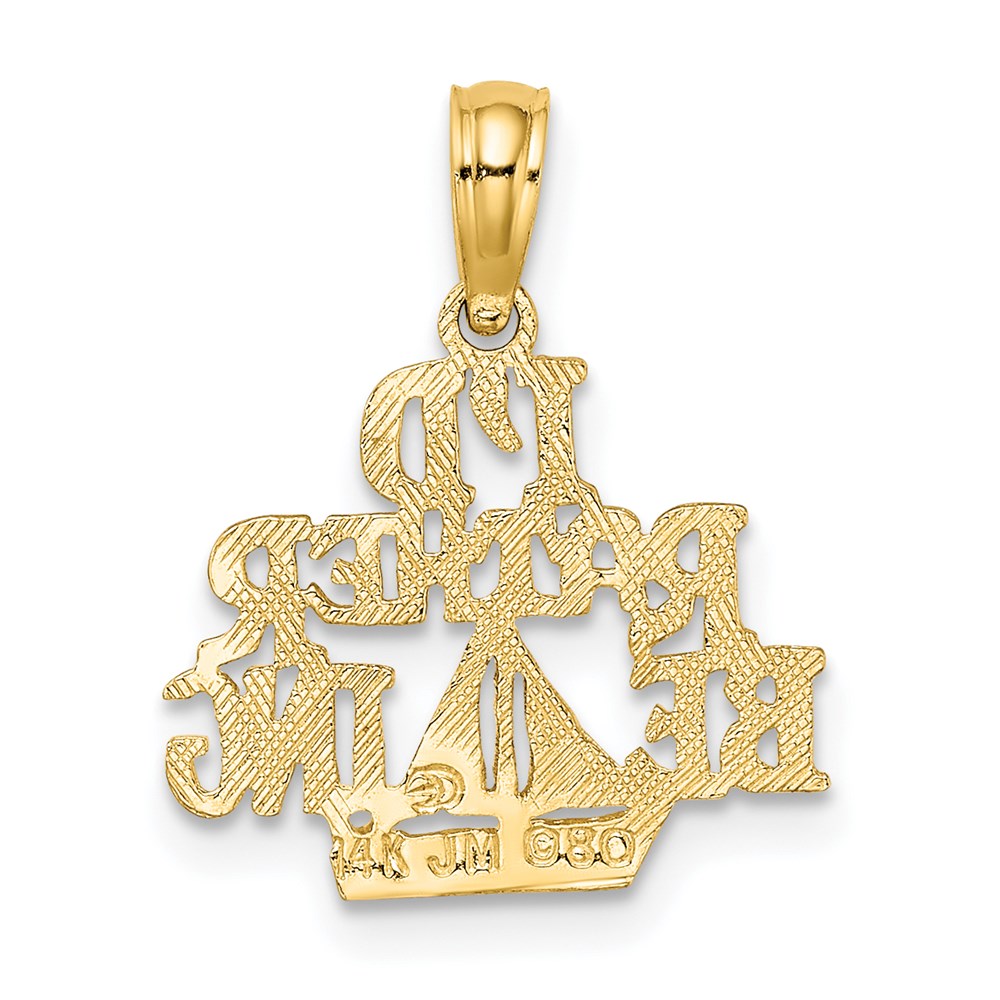 14K Yellow Gold I'D Rather Be Sailing Charm