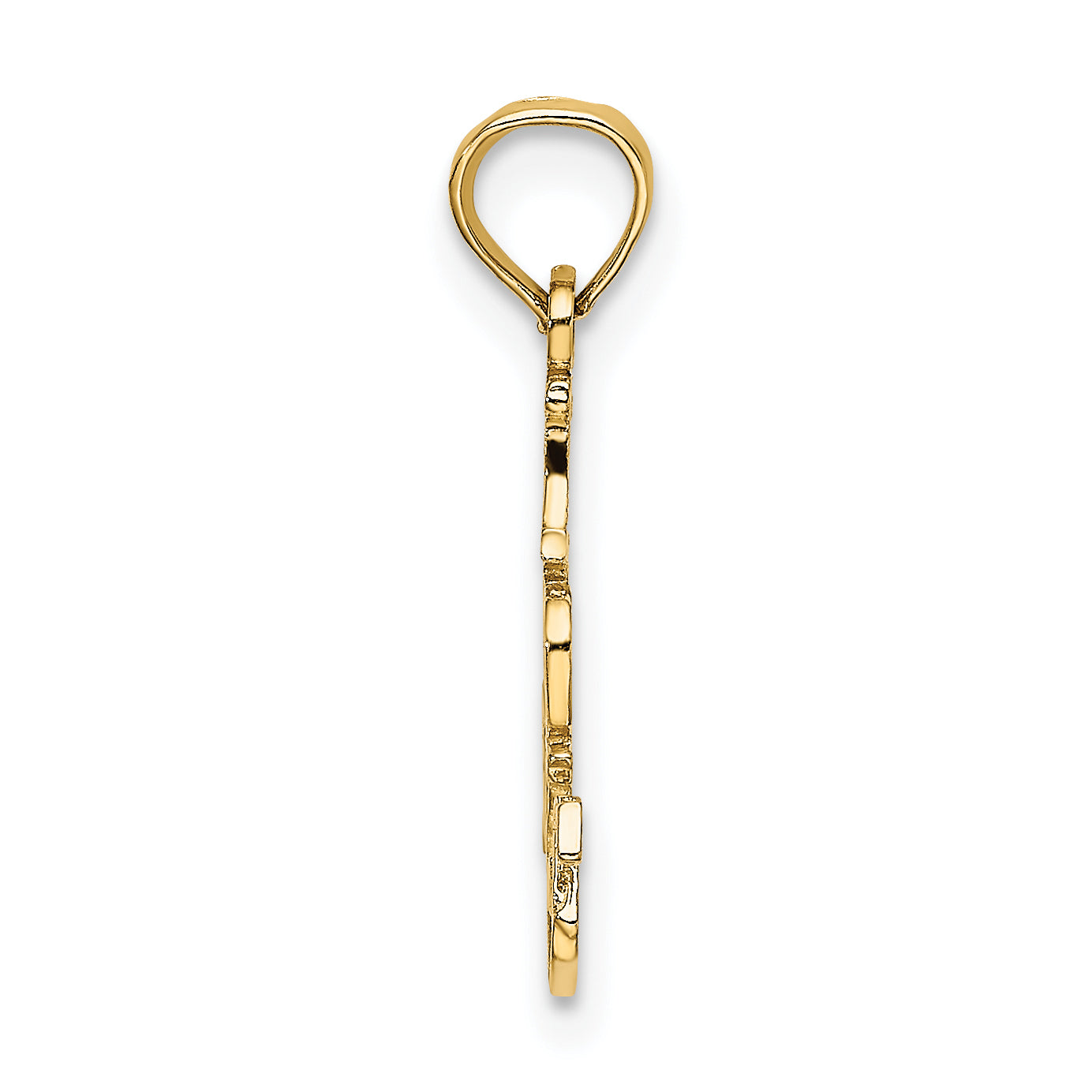 14K Yellow Gold I Do Nails Charm