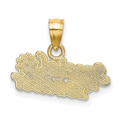 14K Yellow Gold Special Teacher With Flower Charm