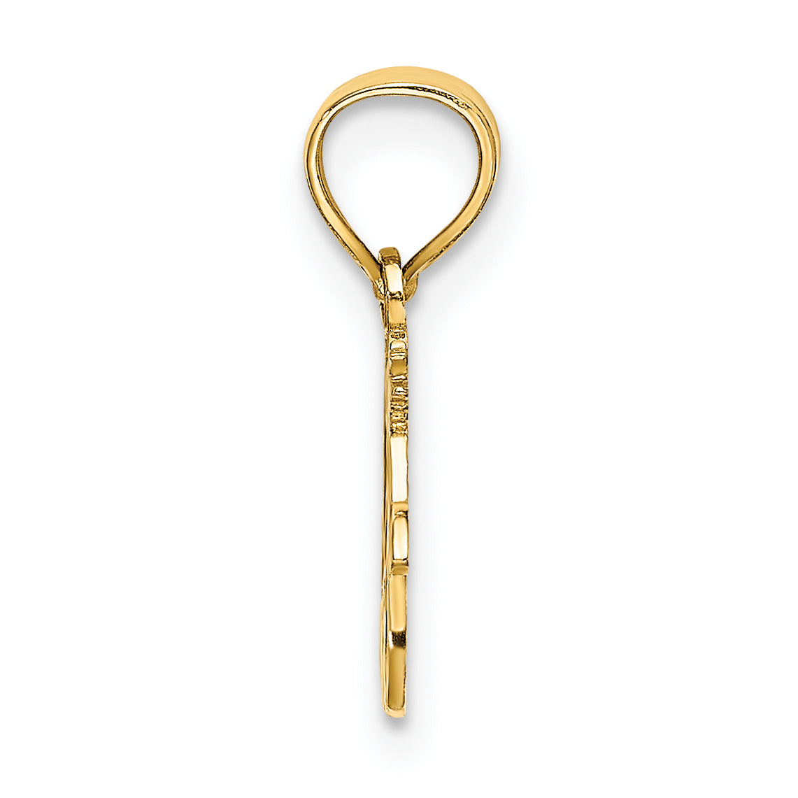 14K Yellow Gold I Heart Birds Charm