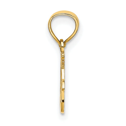 14K Yellow Gold I Heart Birds Charm