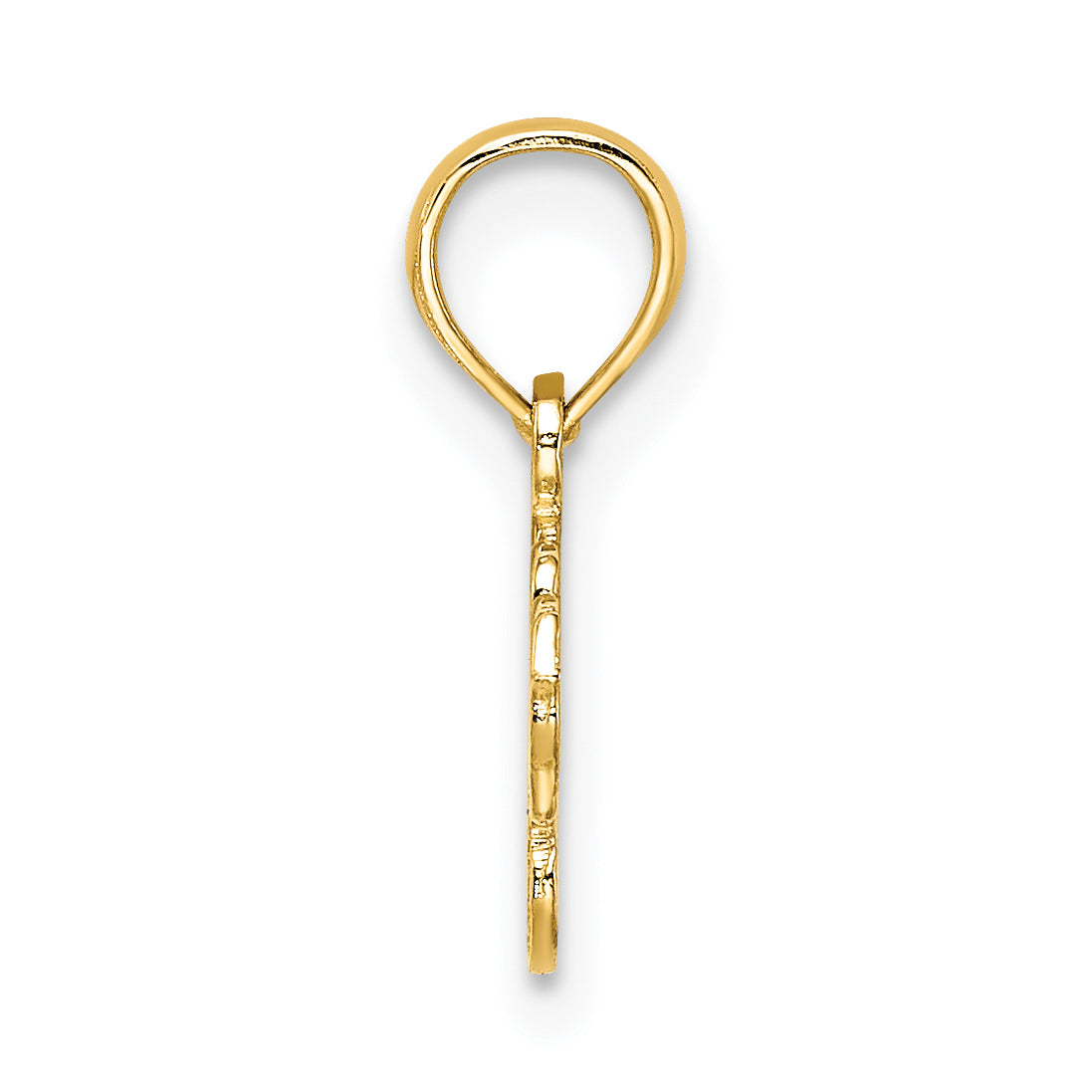 14K Yellow Gold I Heart Horses Charm